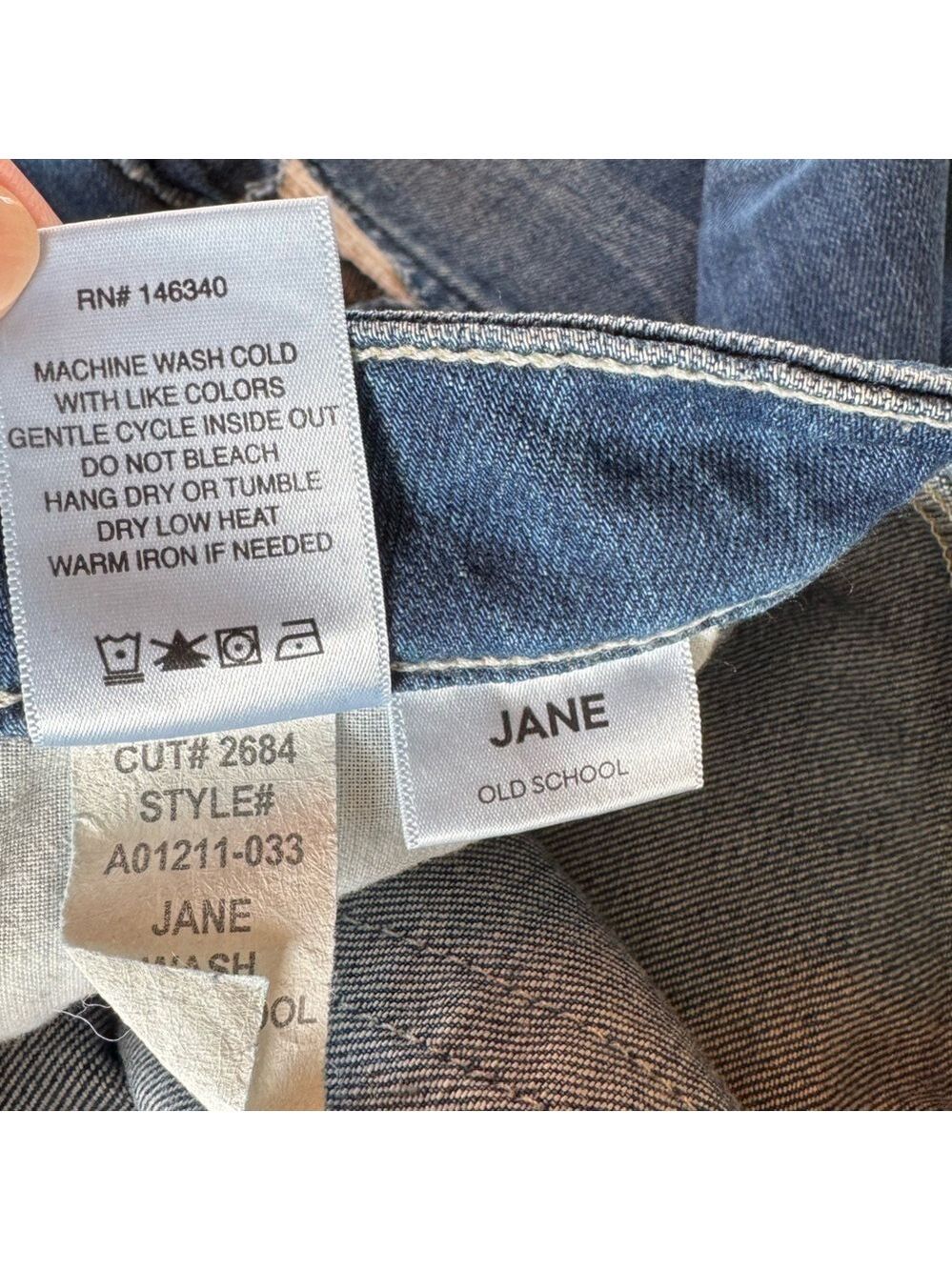 AMO Jane Old School Jeans Flare Wide Leg Y2K Medium Wash Size 26 NWOT - Picture 5 of 7